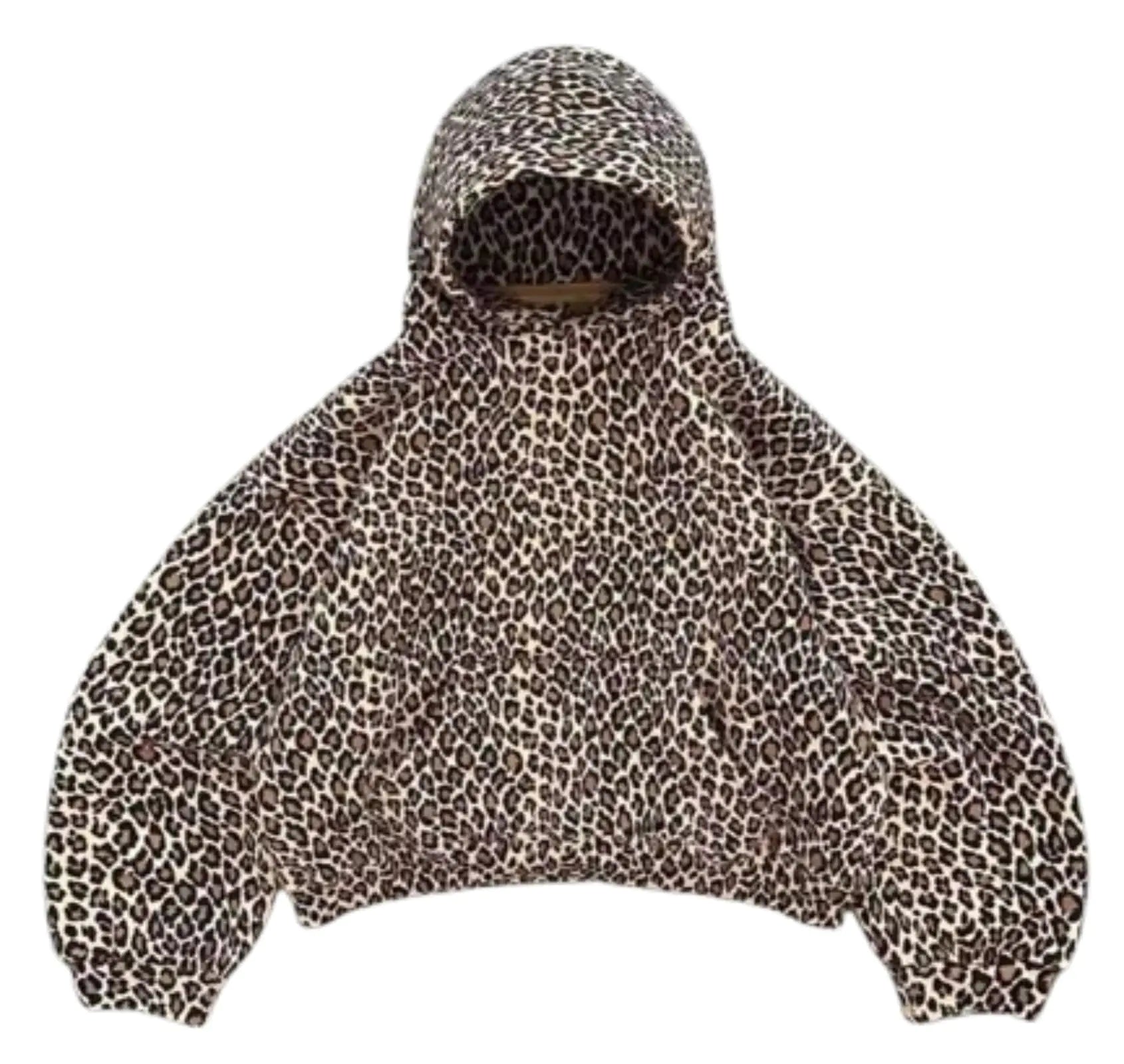 Leopard Print Hoodie - Oversized
